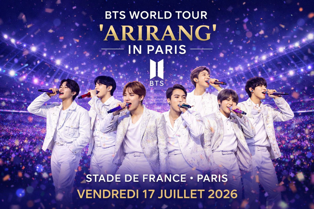 BTS WORLD TOUR "ARIRANG" IN PARIS  : 17 Juillet 2026 au Stade de France