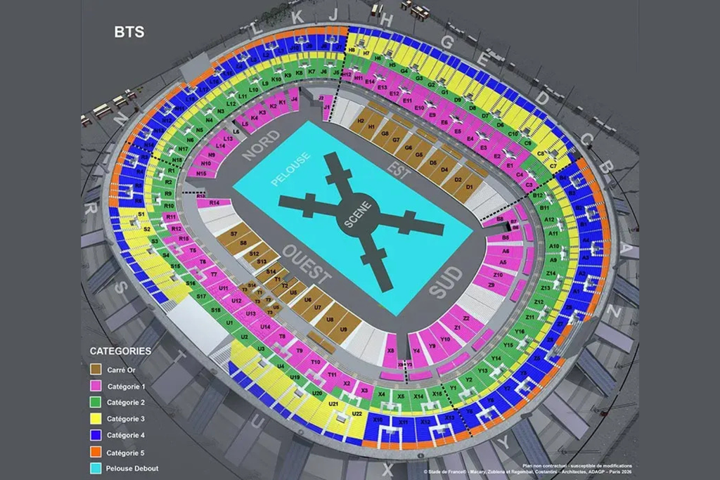 BTS WORLD TOUR "ARIRANG" IN PARIS  : 17 Juillet 2026 au Stade de France